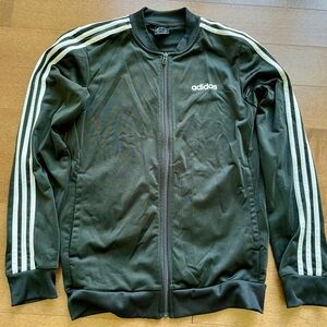 Adidas Black Three-Stripe Track Jacket